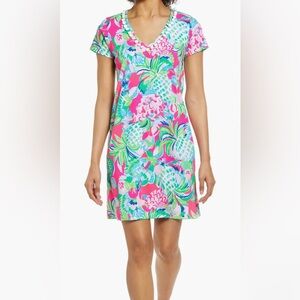 Lilly Pulitzer Vibrant Pink and Green Etta Raise The Bar Dress NWT Size M